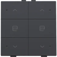 Niko 122-52036 Tweevoudige motorsturingsbediening met leds voor Niko Home Control, Anthracite Koop Vandaag