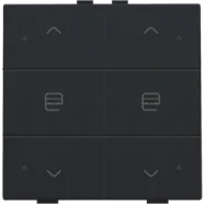 Niko 161-52036 Tweevoudige motorsturingsbediening met leds voor Niko Home Control, Black coated Rechtstreeks Van De Fabrikant