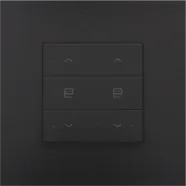 Koop Online Niko 200-52036 Tweevoudige motorsturingsbediening met leds voor Niko Home Control, Bakelite piano black coated