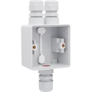Niko 700-84162 Spuitwaterdichte opbouwdoos met één tweevoudige M20-ingang met wartel en één enkelvoudige M20-ingang met wartel voor één functie Grijs Actieprijs