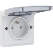 Niko 700-36600 Spuitwaterdicht stopcontact 16 A/250 Vac met penaarde, beschermingsafsluiters en met schroefklemmen Grijs Nu Kopen