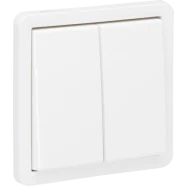 Niko 701-35000 Spuitwaterdichte, niet-verlichtbare dubbele drukknop 10 A/250 Vac met 2 N.O.- of N.G.-contacten, met schroefklemmen Wit Dagaanbieding
