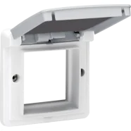 Koop Online Niko 700-85000 Aanpaskader met klapdeksel voor 45x45mm-functies in in spuitwaterdichte montagedozen Grijs