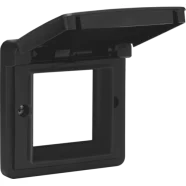 Niko 761-85000 Aanpaskader met klapdeksel voor 45x45mm-functies in in spuitwaterdichte montagedozen Zwart Dagaanbieding