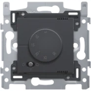 Niko 122-88001 Analoge thermostaat zonder klauwen, sokkel en afwerkingsset, Anthracite Voordeelprijs