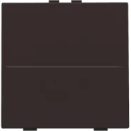 Niko 124-00001 Huisautomatisering - enkelvoudige toets voor draadloze schakelaar of drukknop met 2 bedieningsknoppen, Dark brown Premium