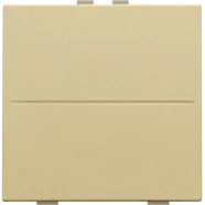 Niko 221-00001 Huisautomatisering - enkelvoudige toets voor draadloze schakelaar of drukknop met 2 bedieningsknoppen, Alu gold coated Direct Beschikbaar