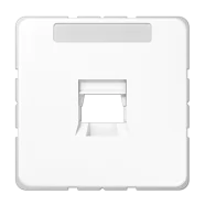 Uitverkoop Jung 569-1 WE WW Afdekking met tekstvenster voor modular jack 1-voudig (RADIALL, Panduit Keystone, Assmann) Alpine wit
