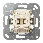 Jung 531 EU Impulsdrukker 1-polig Maakcontact 10A 250V Op = Op