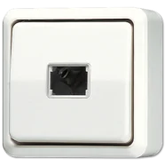 Jung 634 A Impulsdrukker 10 AX 250 V 1-polig maakcontact met gescheiden meldcontacten, zonder symbool, Wit Betaalbaar
