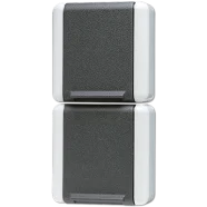 Jung 822 N Wandcontactdoos met beschermingscontact 2-voudig verticaal Premium