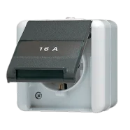 Jung 820 NAW Wandcontactdoos met beschermingscontact 16 A 250 V Express Levering