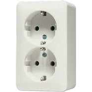 Jung 6020 KIA Wandcontactdoos met beschermingscontact 16 A Wit Veilige Betaling