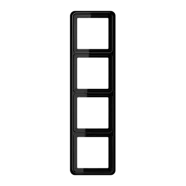 Jung CD 584 SW Afdekraam voor horizontale en verticale combinatie 4-voudig Zwart Aanbieding