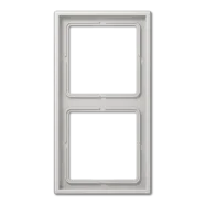 Jung LS 982 LG LS 990 Afdekraam voor horizontale en verticale combinatie 2-voudig Lichtgrijs Direct Verzonden