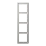 Jung LS 984 LG LS 990 Afdekraam voor horizontale en verticale combinatie 4-voudig Lichtgrijs Favoriet
