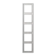 Jung LS 985 LG LS 990 Afdekraam voor horizontale en verticale combinatie 5-voudig Lichtgrijs Rechtstreeks Van De Fabrikant