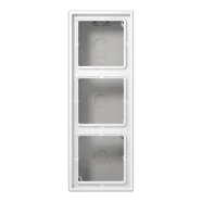 Jung LS 583 A WW LS Cube Opbouwkap 3-voudig Alpine wit Laatste Versie