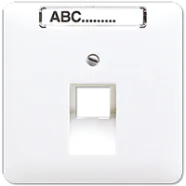 Speciale Aanbieding Jung 569-1 NAUA WW Afdekking met tekstvenster voor IAE/UAE-aansluitdoos Alpine wit