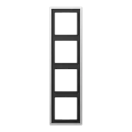 Rechtstreeks Van De Fabrikant Jung AL 2984 LS 990 Afdekraam voor horizontale en verticale combinatie 4-voudig Aluminium