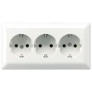 Jung AS 523 WW Wandcontactdoos met beschermingscontact 16 A 250 V ~ voor wandgoot Alpine wit Gecertificeerd