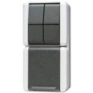 Jung 875 W Combinatie wandcontactdoos met beschermingscontact 16 A 250 V, serieschakelaar 10 AX 250 V Betaalbaar