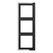Jung GCR 2983 AN LS 990 Afdekraam voor horizontale en verticale combinatie 3-voudig Glanzend Chroom Lage Kosten