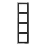 Jung GCR 2984 LS 990 Afdekraam voor horizontale en verticale combinatie 4-voudig Glanzend Chroom Snelle Levering