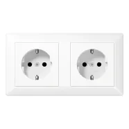 Weekendaanbieding Jung AS 1522 WW Wandcontactdoos met beschermingscontact 16 A 250 V voor wandgoot Alpine wit