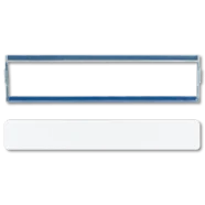 Jung AS 81 NA Plexiglas afdekking met tekststrook 13 x 55,5 mm Alpine wit Gratis Retour
