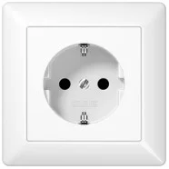 Seizoensaanbieding Jung AS 1520 N WW Wandcontactdoos met beschermingscontact en afdekraam 16A 250V Alpine wit