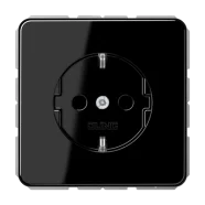 Jung CD 1520 N SW Wandcontactdoos met beschermingscontact Zwart Finale Uitverkoop