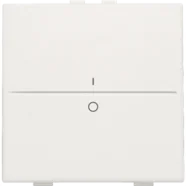 Niko 101-00002 Huisautomatisering - enkelvoudige toets met opdruk I en 0 voor draadloze schakelaar of drukknop met 2 bedieningsknoppen, White Premium