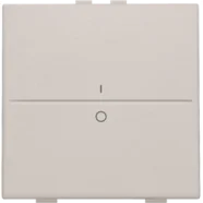 Veilige Betaling Niko 102-00002 Huisautomatisering - enkelvoudige toets met opdruk I en 0 voor draadloze schakelaar of drukknop met 2 bedieningsknoppen, Light grey