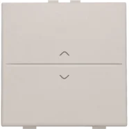 Niko 102-00004 Huisautomatisering - enkelvoudige toets met pijltjes ‘op‘ en ‘neer‘ voor draadloze schakelaar of drukknop met 2 bedieningsknoppen, Light grey Premium
