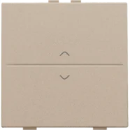 Niko 157-00004 Huisautomatisering - enkelvoudige toets met pijltjes ‘op‘ en ‘neer‘ voor draadloze schakelaar of drukknop met 2 bedieningsknoppen, Champagne coated Exclusieve Aanbieding