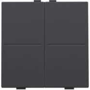 Niko 122-00007 Huisautomatisering - tweevoudige toets voor draadloze schakelaar of drukknop met 4 bedieningsknoppen, Anthracite Speciale Aanbieding