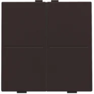 Niko 124-00007 Huisautomatisering - tweevoudige toets voor draadloze schakelaar of drukknop met 4 bedieningsknoppen, Dark Brown Voordeelprijs
