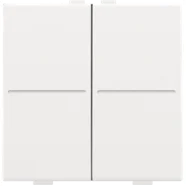 Niko 154-00007 Huisautomatisering - tweevoudige toets voor draadloze schakelaar of drukknop met 4 bedieningsknoppen, White coated Uitverkoop