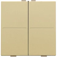 Niko 221-00007 Huisautomatisering - tweevoudige toets voor draadloze schakelaar of drukknop met 4 bedieningsknoppen, Alu gold coated Dagaanbieding