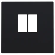 Op = Op Niko 161-69801 Afwerkingsset voor enkelvoudige luidsprekeraansluiting, Black coated
