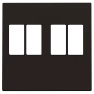 Niko 124-69701 Afwerkingsset voor tweevoudige luidsprekeraansluiting, Dark brown Weekendaanbieding