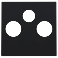 Niko 161-69551 Afwerkingsset voor enkelvoudige coaxaansluiting voor tv, FM en satelliet, Black coated Favoriet