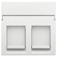 Lage Kosten Niko 154-65200 Centraalplaat data 2x RJ, White coated