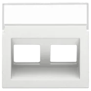 Niko 154-65400 Centraalplaat data 2x RJ schuine uitgang, White coated Beste Prijs