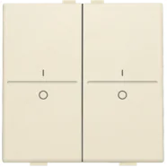 Niko 100-00008 Huisautomatisering - tweevoudige toets met opdruk I en 0 voor draadloze schakelaar of drukknop met 4 bedieningsknoppen, Cream Exclusieve Aanbieding