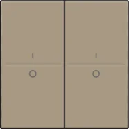 Must-Have Niko 123-00008 Huisautomatisering - tweevoudige toets met opdruk I en 0 voor draadloze schakelaar of drukknop met 4 bedieningsknoppen, Bronze