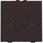 Niko 124-00008 Huisautomatisering - tweevoudige toets met opdruk I en 0 voor draadloze schakelaar of drukknop met 4 bedieningsknoppen, Dark brown Lage Prijs