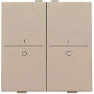Korting Niko 157-00008 Huisautomatisering - tweevoudige toets met opdruk I en 0 voor draadloze schakelaar of drukknop met 4 bedieningsknoppen, Champagne