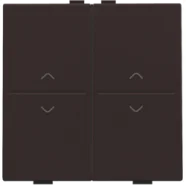Niko 124-00010 Huisautomatisering - tweevoudige toets met pijltjes ‘op‘ en ‘neer‘ voor draadloze schakelaar of drukknop met 4 bedieningsknoppen, Dark brown Lage Prijs